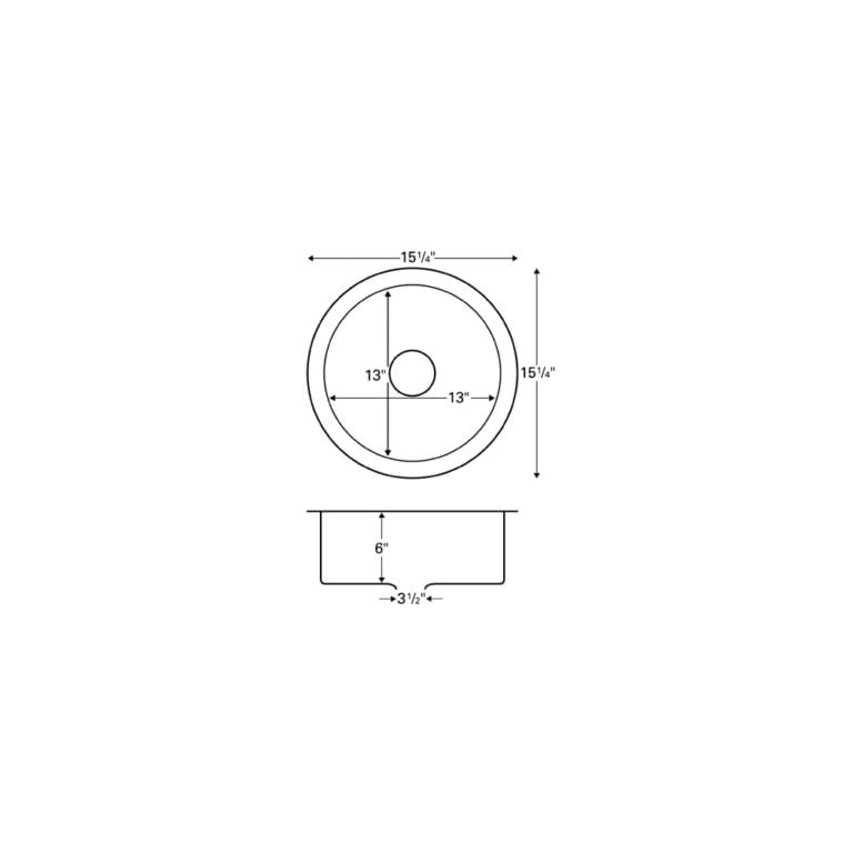 Edge E-312 Undermount Bar / Prep Bowl Sink